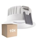Mehrfachpackung 10x Ledvance LED-Spot Fix Aluminium Weiß 8W 680lm 36D - 930 Warmweiß | Ausschnitt 68mm - IP44 - Höchste Farbwiedergabe - Dimmbar