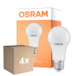 Mehrfachpackung 4x Osram LED Star Classic E27 Birne Matt 10W 1055lm - 827 Extra Warmweiß | Lichtsensor - Ersatz Für 75W