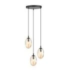 Emibig Pendelleuchte Astral Stahl Schwarz | Geeignet für 3x E14 - Max 10W