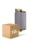 Mehrfachpackung 10x Nordlux Nico Wandleuchte Aluminium Anthrazit Up & Down | IP54 - Geeignet für 2x GU10