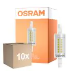 Mehrfachpackung 10x Osram Slim Line LED R7s 78mm 6W 806lm - 827 Extra Warmweiß | Ersatz für 60W